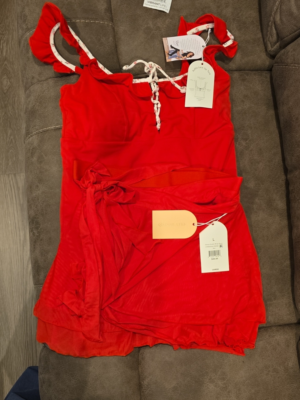 Blogiates Set/ Top And Wrap Skirt